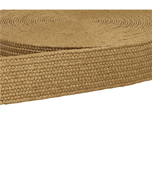 Bobine 15m sangle aspect naturel extensible marron