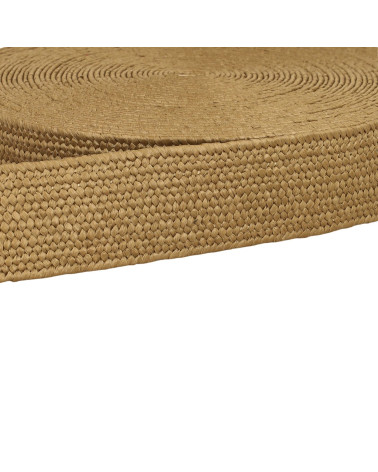 15m reel of brown stretch natural look webbing