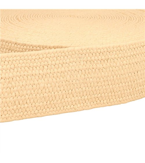 Bobine 15m sangle aspect naturel extensible ecru