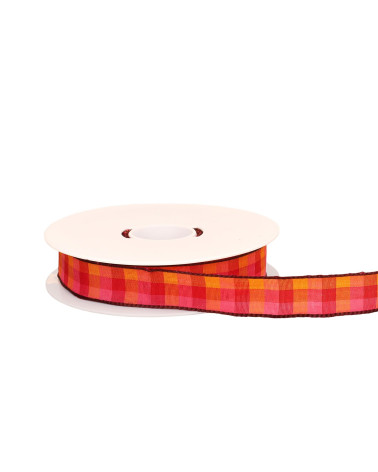 20m spool of pink brass-plated tile ribbon