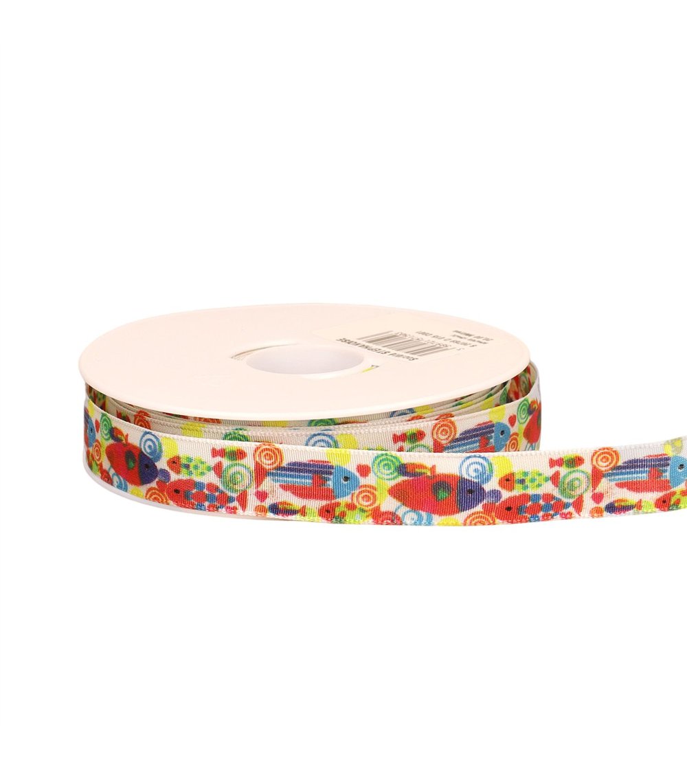 Bobine 20m ruban laitonné poisson blanc