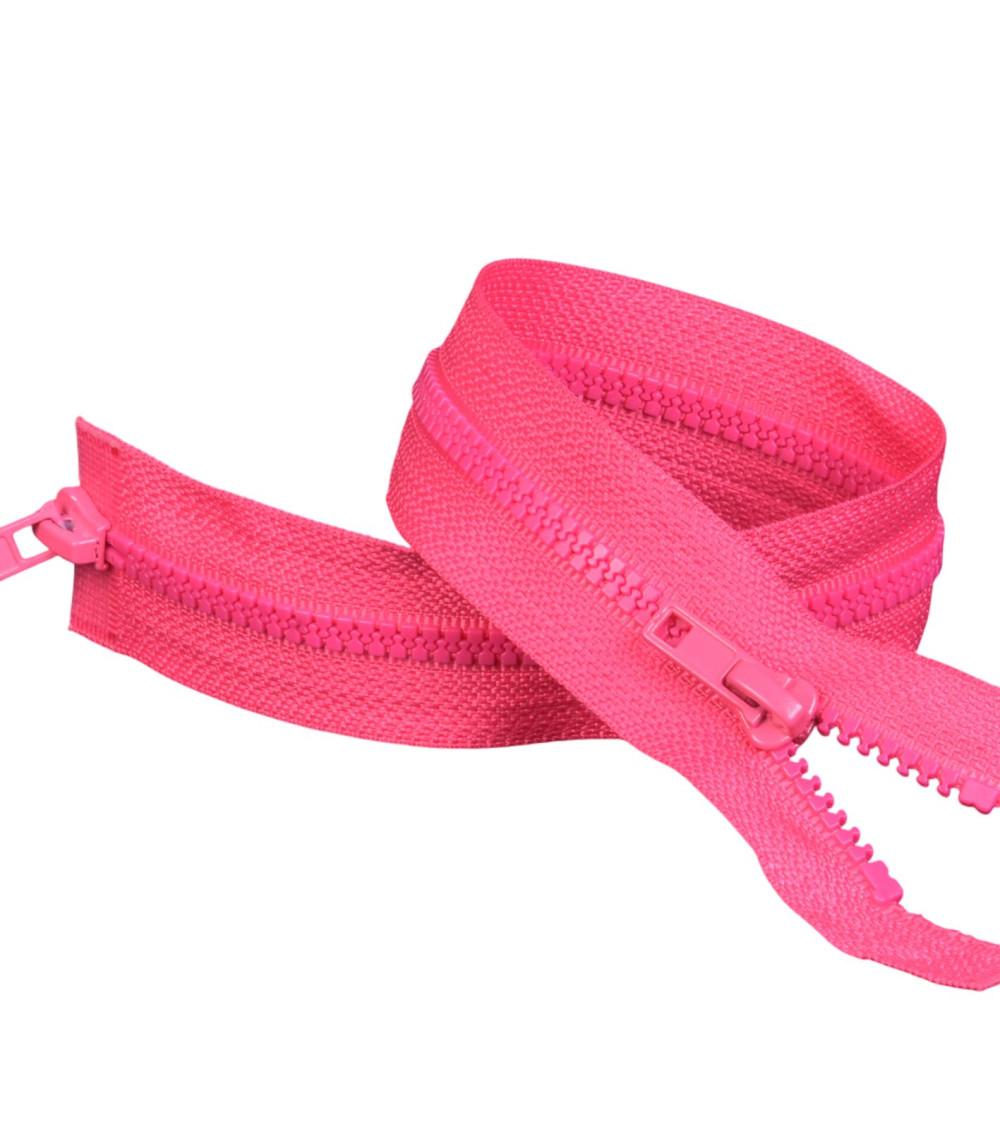 Cerniera iniettata bocca a bocca separabile fucsia