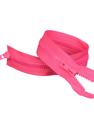 Fuchsia separable mouth-to-mouth injected zipper