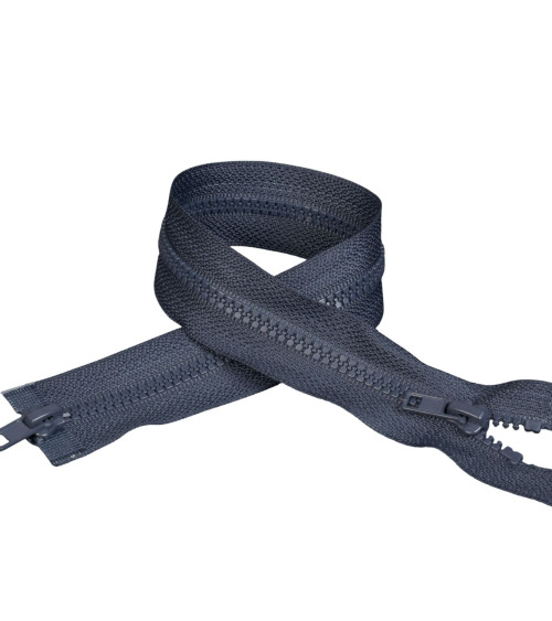 Cerniera iniettata bocca a bocca separabile blu navy