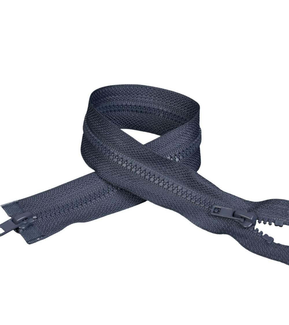 Cerniera iniettata bocca a bocca separabile blu navy