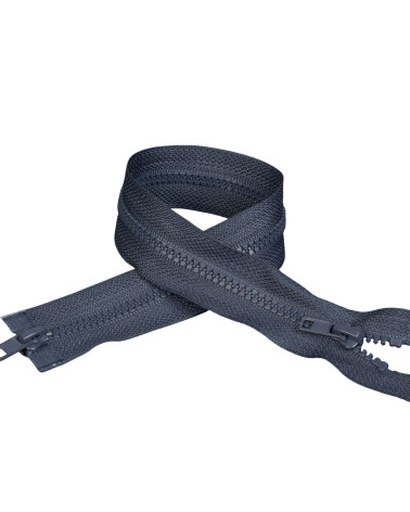 Cerniera iniettata bocca a bocca separabile blu navy