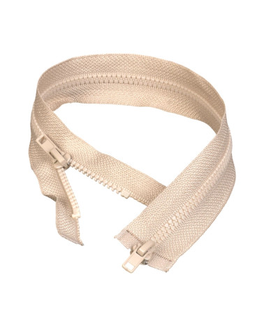 Antelope beige separable mouth-to-mouth injected zipper