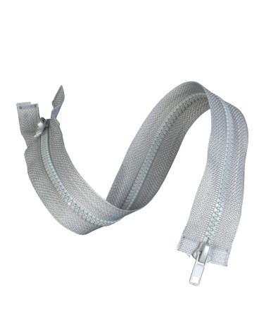 Ash gray separable mouth-to-mouth injected zipper