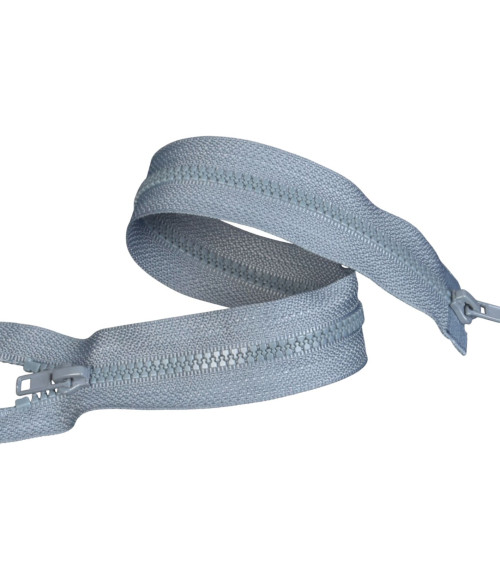 Dark gray separable mouth-to-mouth injected zipper