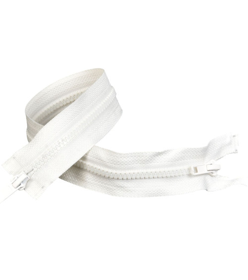 Ivory separable mouth-to-mouth injected zipper