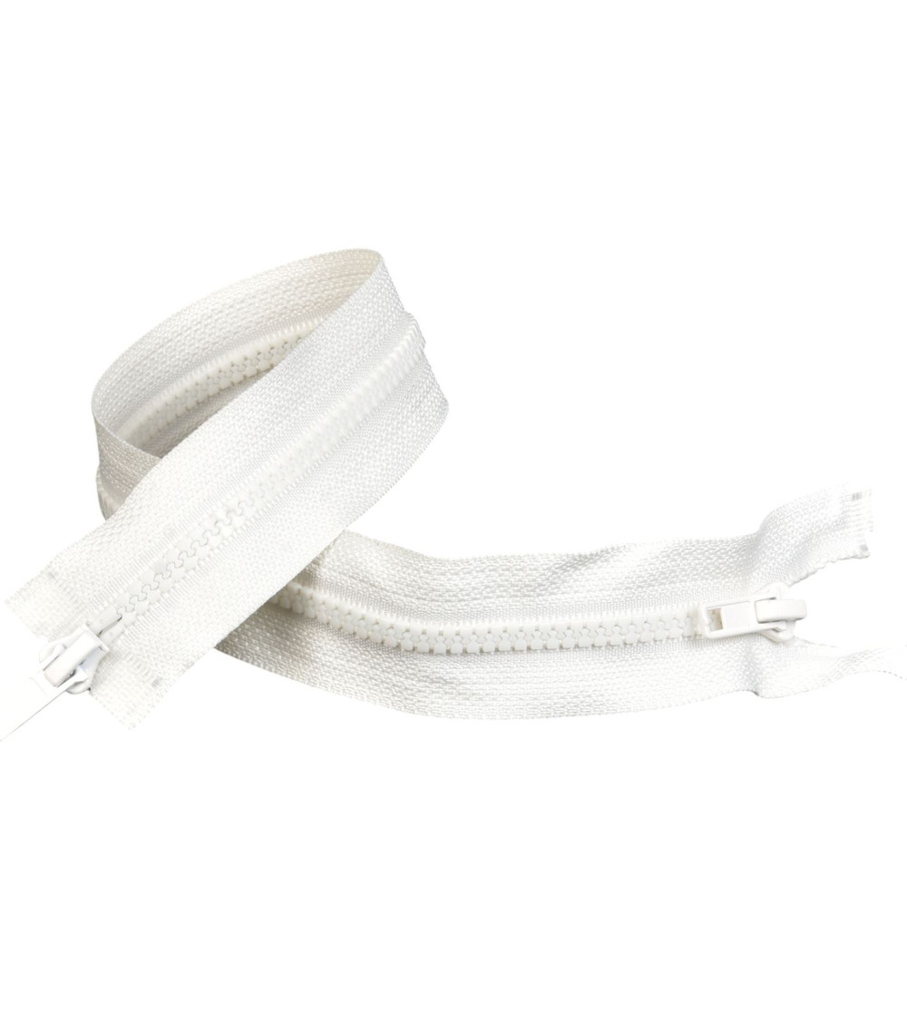 Ivory separable mouth-to-mouth injected zipper