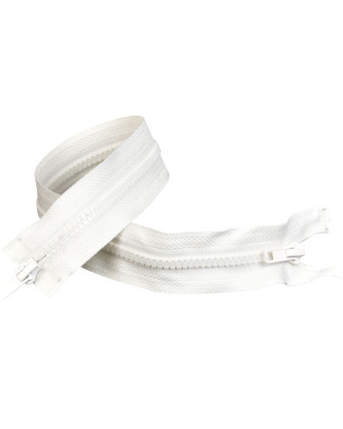 Ivory separable mouth-to-mouth injected zipper