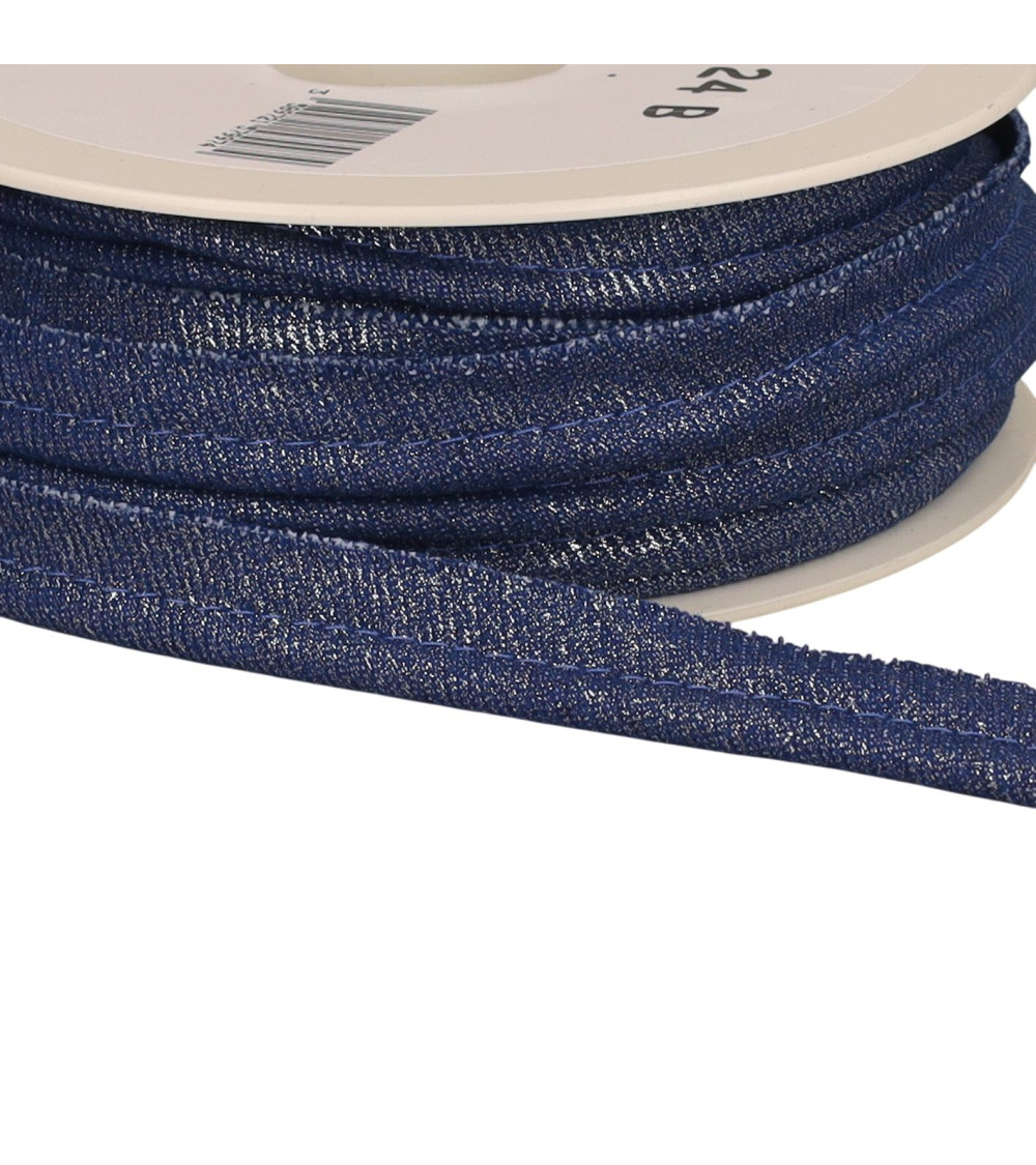 Paspelierung, die über marineblaue Metallic-Jeans hinausgeht, 12 mm pro Meter