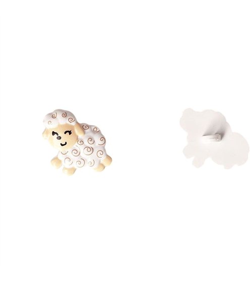 Bouton culot mouton blanc 18mm x 21mm