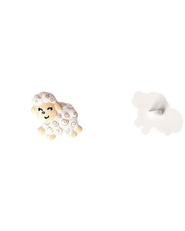 Lot de 3 boutons culot mouton blanc 18mm x 21mm