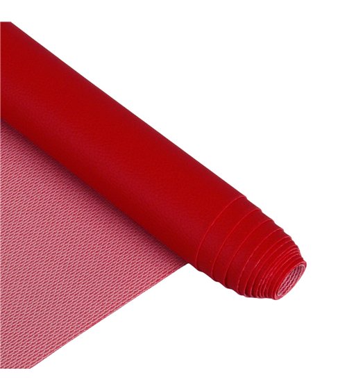 Coupon karla simili cuir 140x50cm rouge