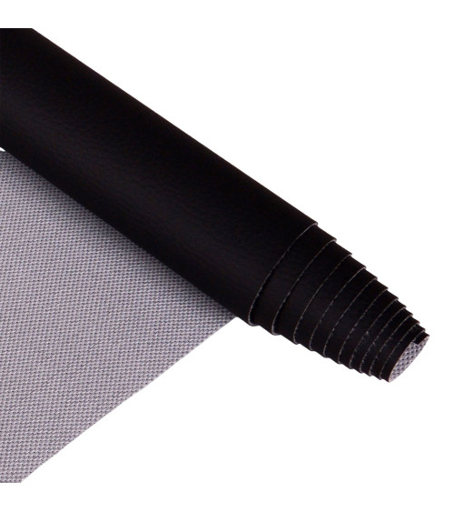 Cupón de piel sintética Karla 140x50cm negro