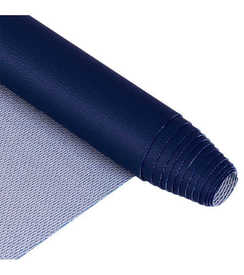 Cupón de piel sintética Karla 140x50cm azul marino