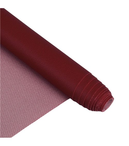 Coupon karla simili cuir 140x50cm bordeaux