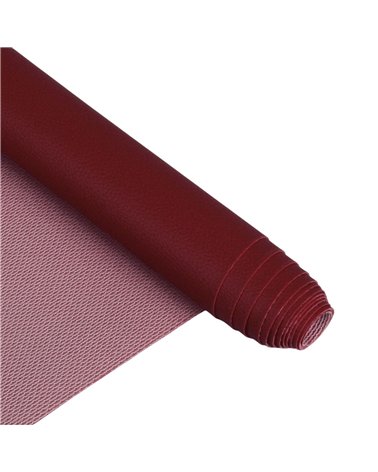 Coupon karla simili cuir 140x50cm bordeaux