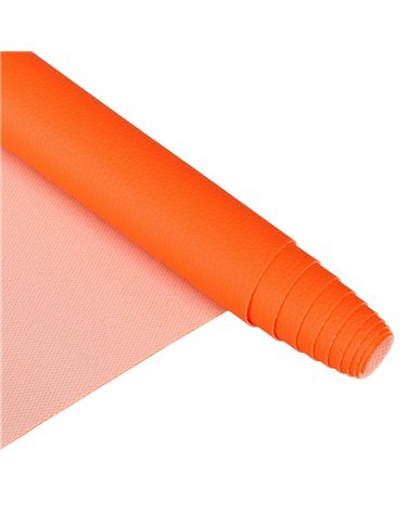 Coupon karla simili cuir 140x50cm orange