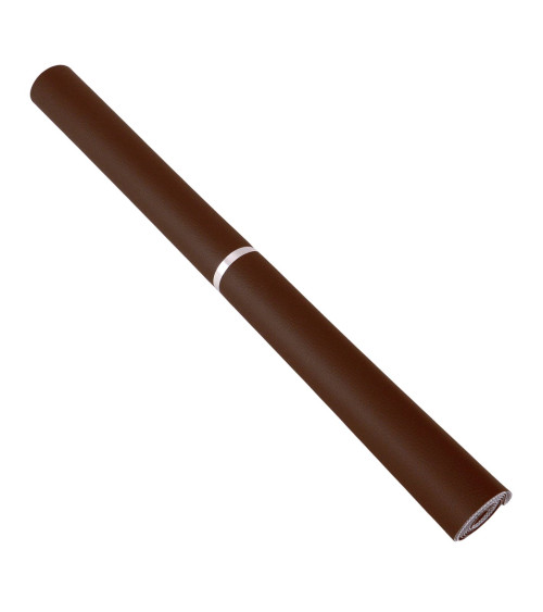 Cupón de piel sintética Karla 140x50cm marrón oscuro