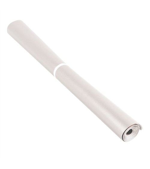 Coupon karla simili cuir star métallique 140x50cm blanc
