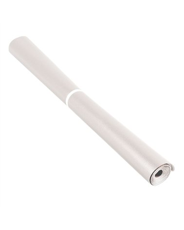 Coupon karla simili cuir star métallique 140x50cm blanc