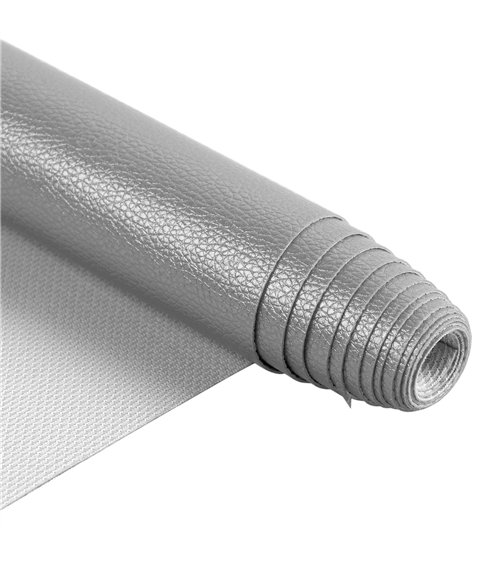 Coupon karla simili cuir star métallique 140x50cm argent