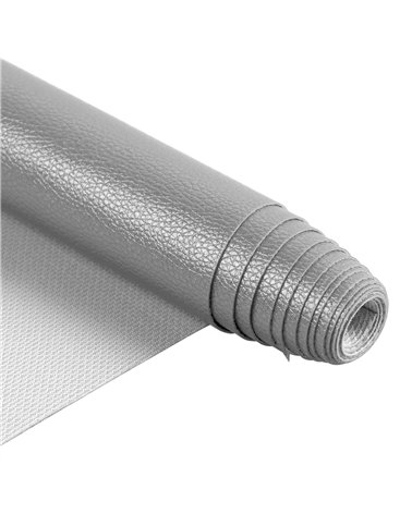 Coupon karla simili cuir star métallique 140x50cm argent