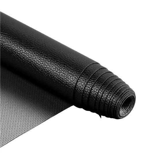 Coupon karla simili cuir star métallique 140x50cm noir