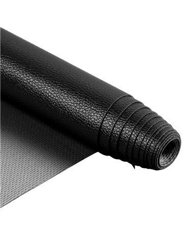 Coupon karla simili cuir star métallique 140x50cm noir