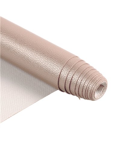 Coupon karla simili cuir star métallique 140x50cm pierre