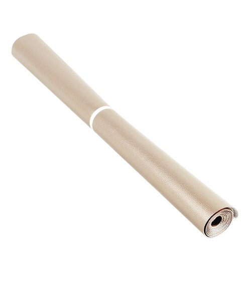 Coupon karla simili cuir star métallique 140x50cm beige mastic