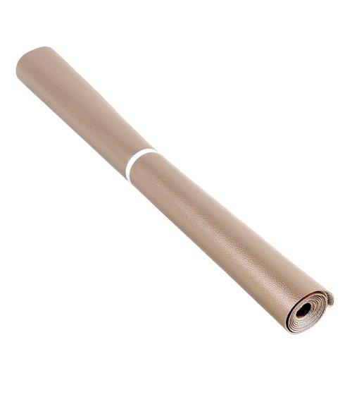Coupon karla simili cuir star métallique 140x50cm taupe