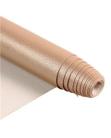 Coupon karla simili cuir star métallique 140x50cm taupe