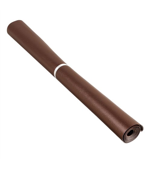 Coupon karla simili cuir star métallique 140x50cm marron clair