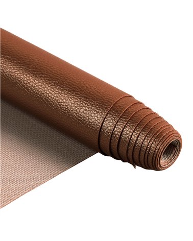 Coupon karla simili cuir star métallique 140x50cm marron clair