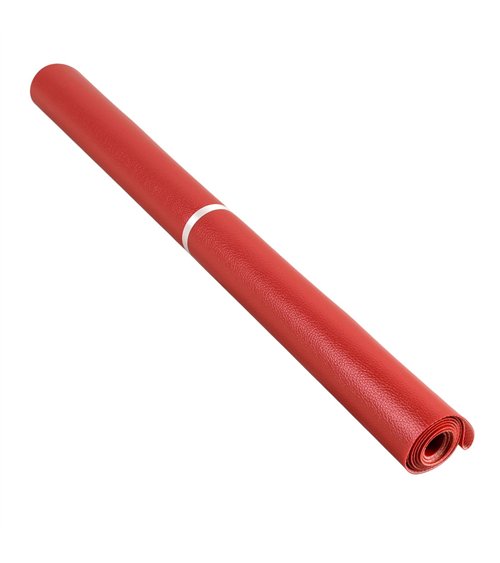 Coupon karla simili cuir star métallique 140x50cm rouge métal