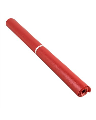 Coupon karla simili cuir star métallique 140x50cm rouge métal