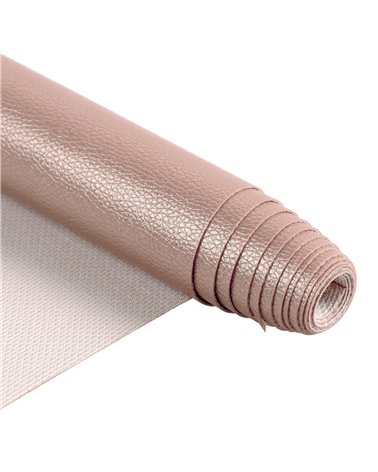 Coupon karla simili cuir star métallique 140x50cm rose métallisé