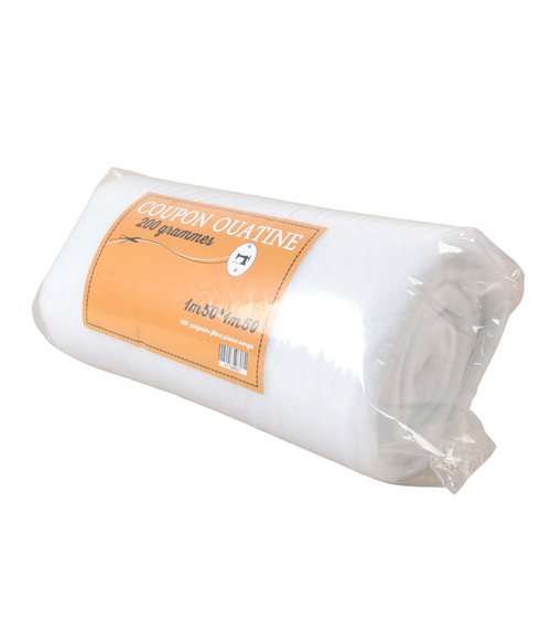 Coupon de ouatine 1m50 x 1m50 blanc