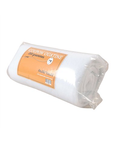 Coupon de ouatine 1m50 x 1m50 blanc