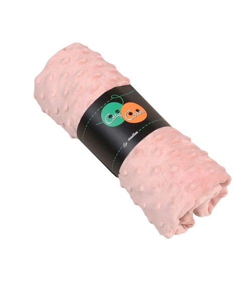 Coupon minky 50x140cm vieux rose