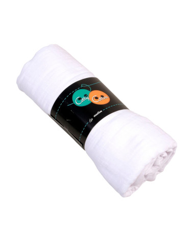 Double gauze coupon 138x100cm white