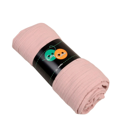 Coupon doppia garza 138x100cm rosa antico