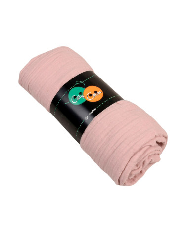 Coupon doppia garza 138x100cm rosa antico