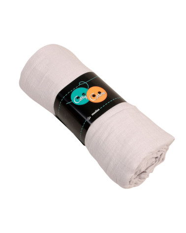 Coupon doppia garza 138x100 cm grigio chiaro