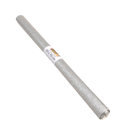 Coupon glitter 50x70cm argent