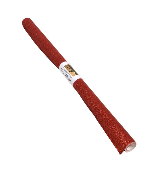 Coupon glitter 50x70cm rosso